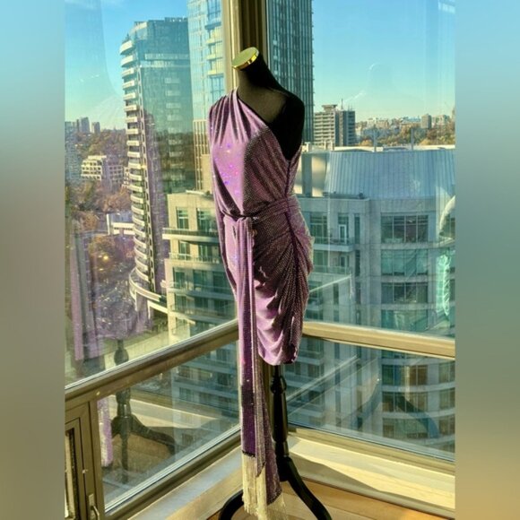 🆕 BRONX & BANCO 🧿 NWOT Starlight Rhinestone Embellished Mini Dress, Sz L US 8 - Picture 8 of 16